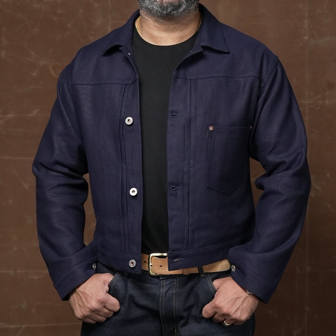 12oz Kuroki Mill Japanese Indigo Sashiko Outer Wear