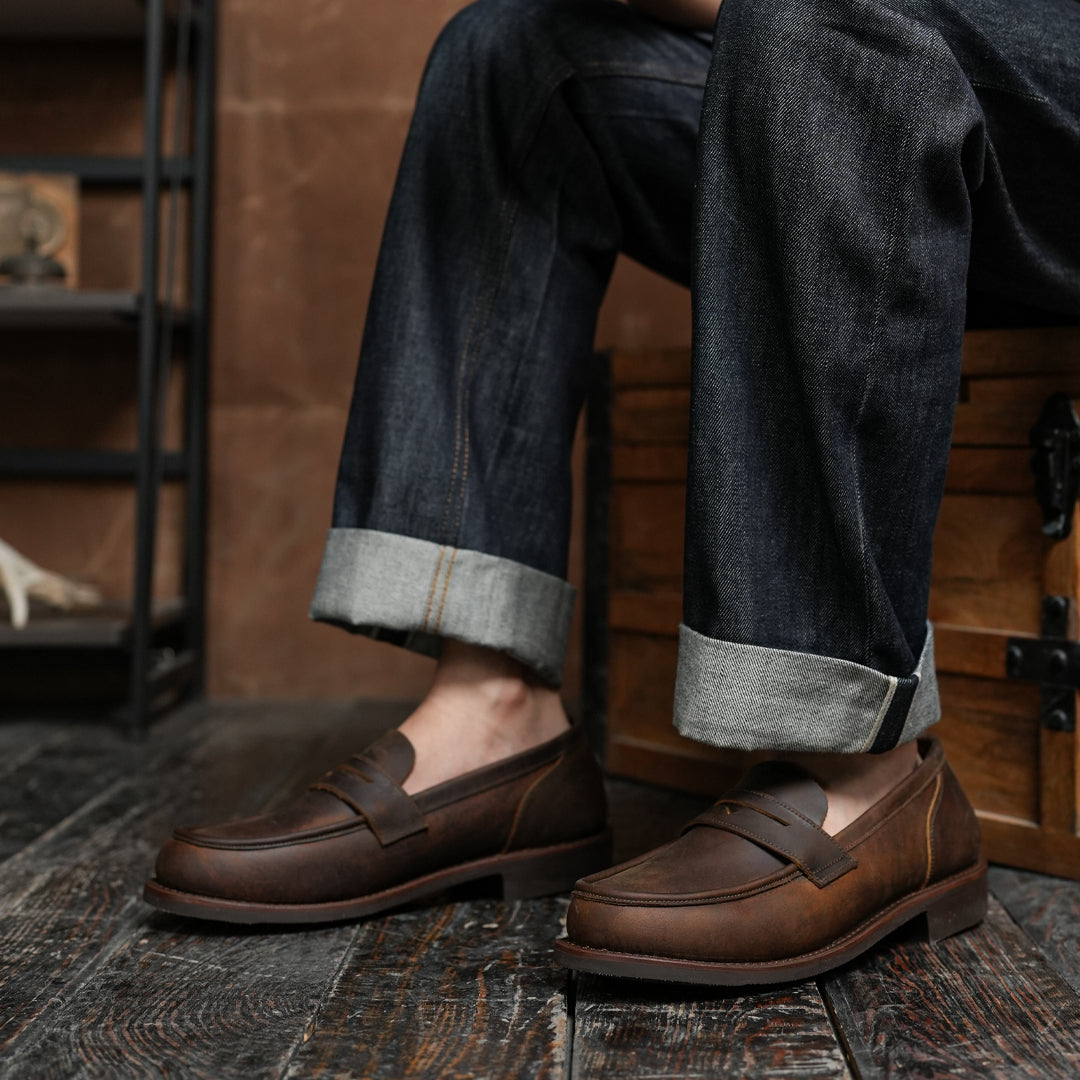 Oslo Penny 2.0 Loafers (Vintage Brown) Goodyear Welted