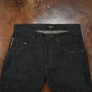 Five Pocket Ghost Black 13 Oz Selvedge Denim For Men (Slim Straight)