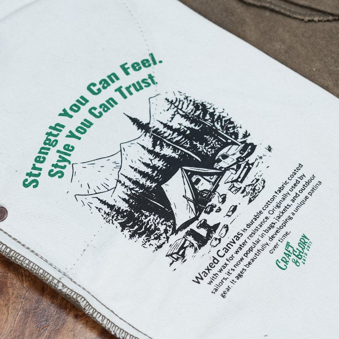 Five Pocket Field Tan 12 Oz Hard Waxed Canvas Pants For Men (True Straight)