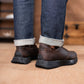 Old Skool Retro Leather Sneakers (Vintage Brown With Black Sole)
