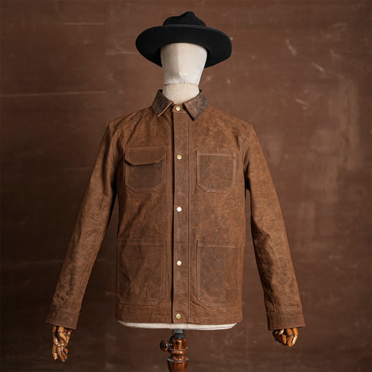 Cabin Jacket Bear Brown 12 Oz Hard Waxed Canvas