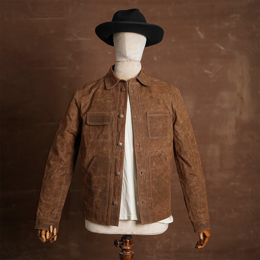 Chore Jacket Bear Brown 12 Oz Hard Waxed Canvas