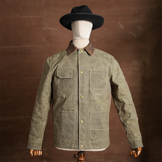Cabin Jacket Field Tan 12 Oz Hard Waxed Canvas