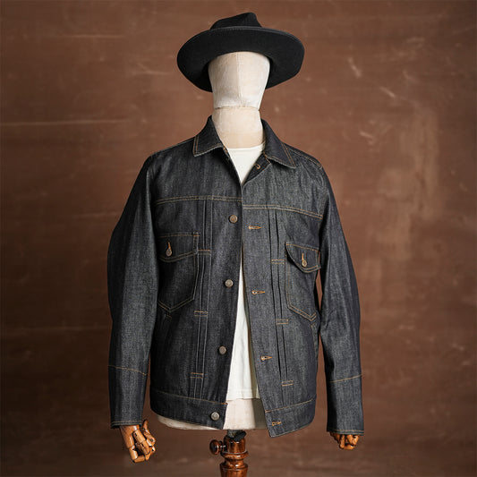 Trucker Type 2 Ghost Black 13 Oz Selvedge Denim