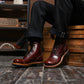 The Brandon Cap Toe Boots (Saddle Tan) (Munson Last - Goodyear Welted)