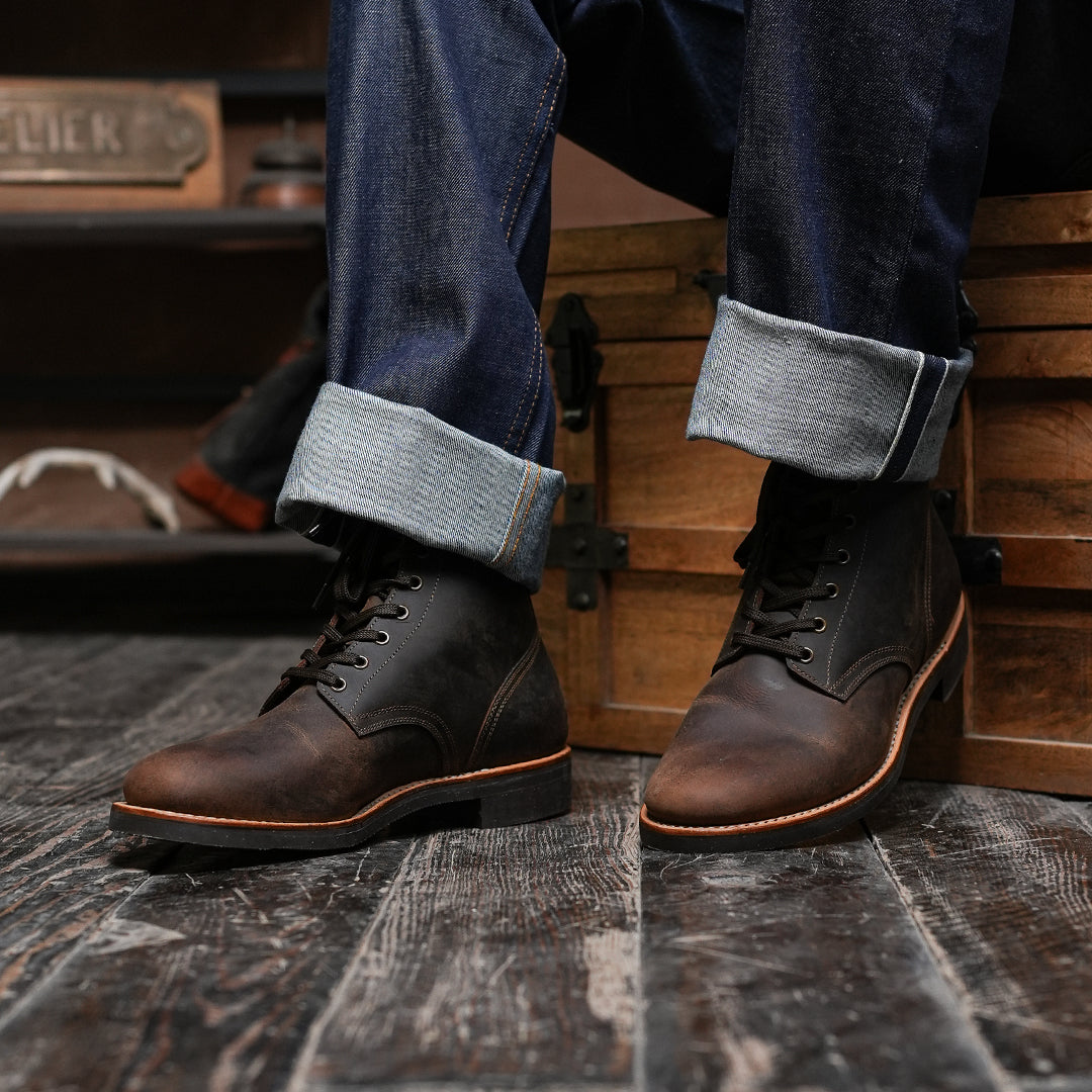 The Craft Boondocker Boots (Vintage Brown) Goodyear Welted