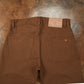 Five Pocket Fox Brown 12 Oz Duck Canvas Pants For Men (Slim Straight)