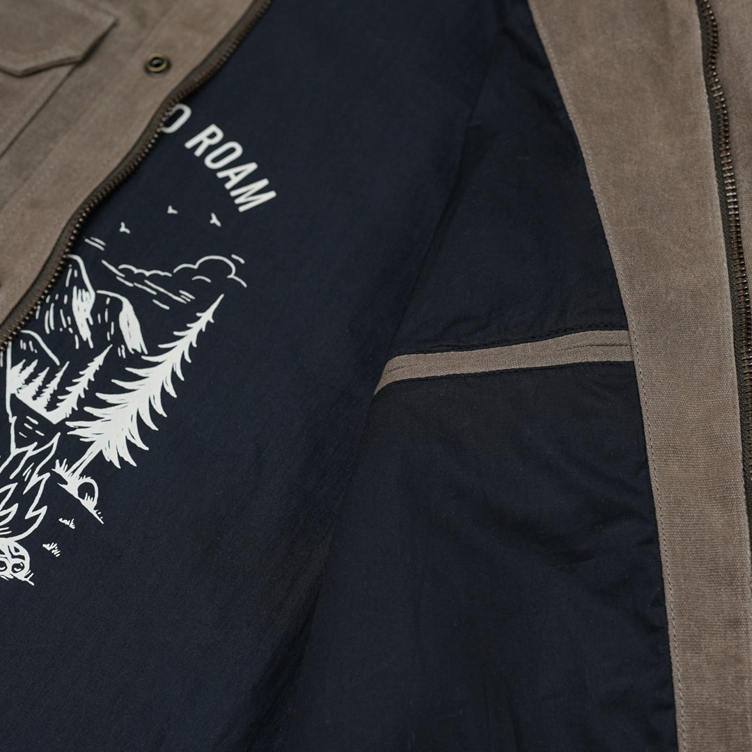 Cabin Jacket Field Tan 12 Oz Hard Waxed Canvas