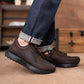 Old Skool Retro Leather Sneakers (Vintage Brown With Black Sole)