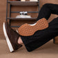 Classic Retro Leather Sneakers (Vintage Brown With White Sole)