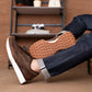 Old Skool Retro Leather Sneakers (Vintage Brown With White Sole)