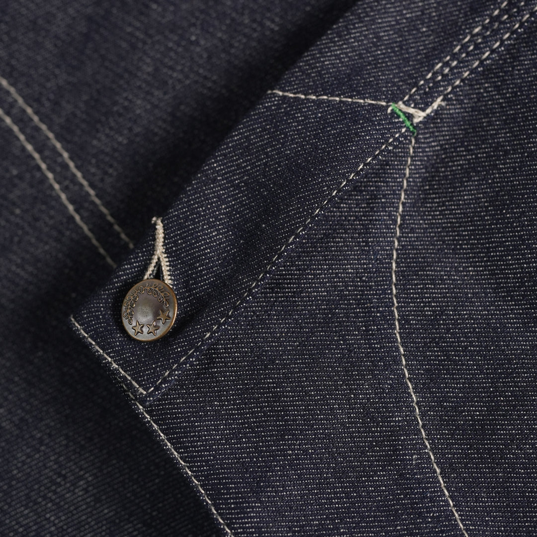 1930 Engineering Coverall Jacket Raw Denim Old Iron Blue