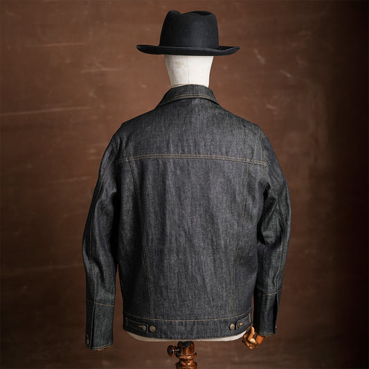 Trucker Type 2 Ghost Black 13 Oz Selvedge Denim