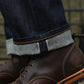 15 Oz Blue Blood Double Knee Carpenter 2.0 Selvedge Denim For Men ( True Straight)