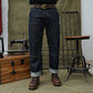 15 Oz Blue Blood Double Knee Carpenter 2.0 Selvedge Denim For Men ( True Straight)