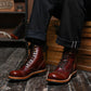 The Brandon Cap Toe Boots (Saddle Tan) (Munson Last - Goodyear Welted)