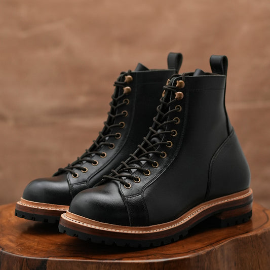 Monkey Explorer Boots 6" (Raven Black) Goodyear Welted