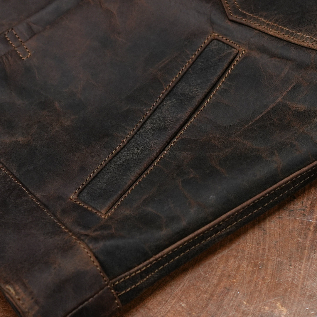 Trucker Type 2 Leather Jacket (Vintage Brown) – Craft & Glory