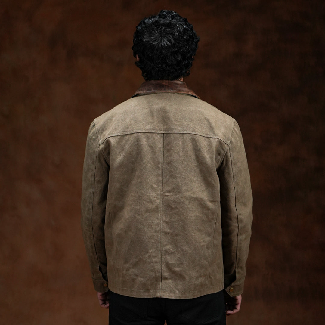 Cabin Jacket Field Tan 12 Oz Hard Waxed Canvas