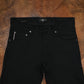 Five Pocket Double Black 14 Oz Selvedge Denim For Men (True Straight)