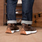 Old Skool Retro Leather Sneakers (Vintage Brown With White Sole)