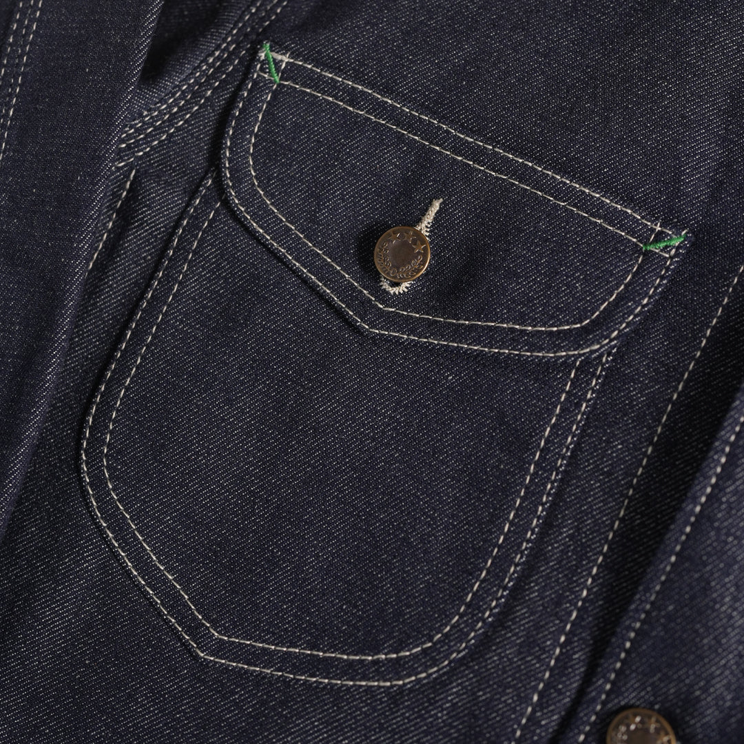 1930 Engineering Coverall Jacket Raw Denim Old Iron Blue