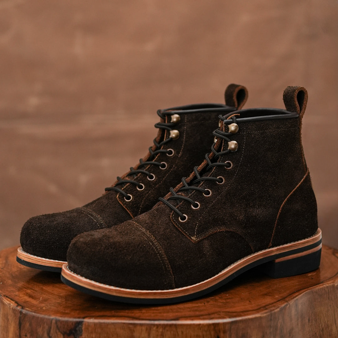 Grizzly Brown Full Grain  Water Buffalo Roughout (Leather Option )