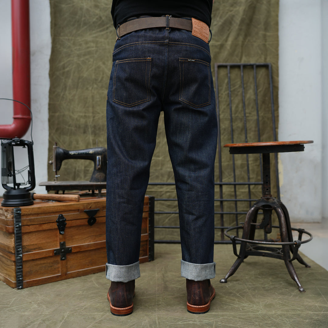 15 Oz Blue Blood Five Pocket 2.0 Selvedge Denim For Men ( True Straight)