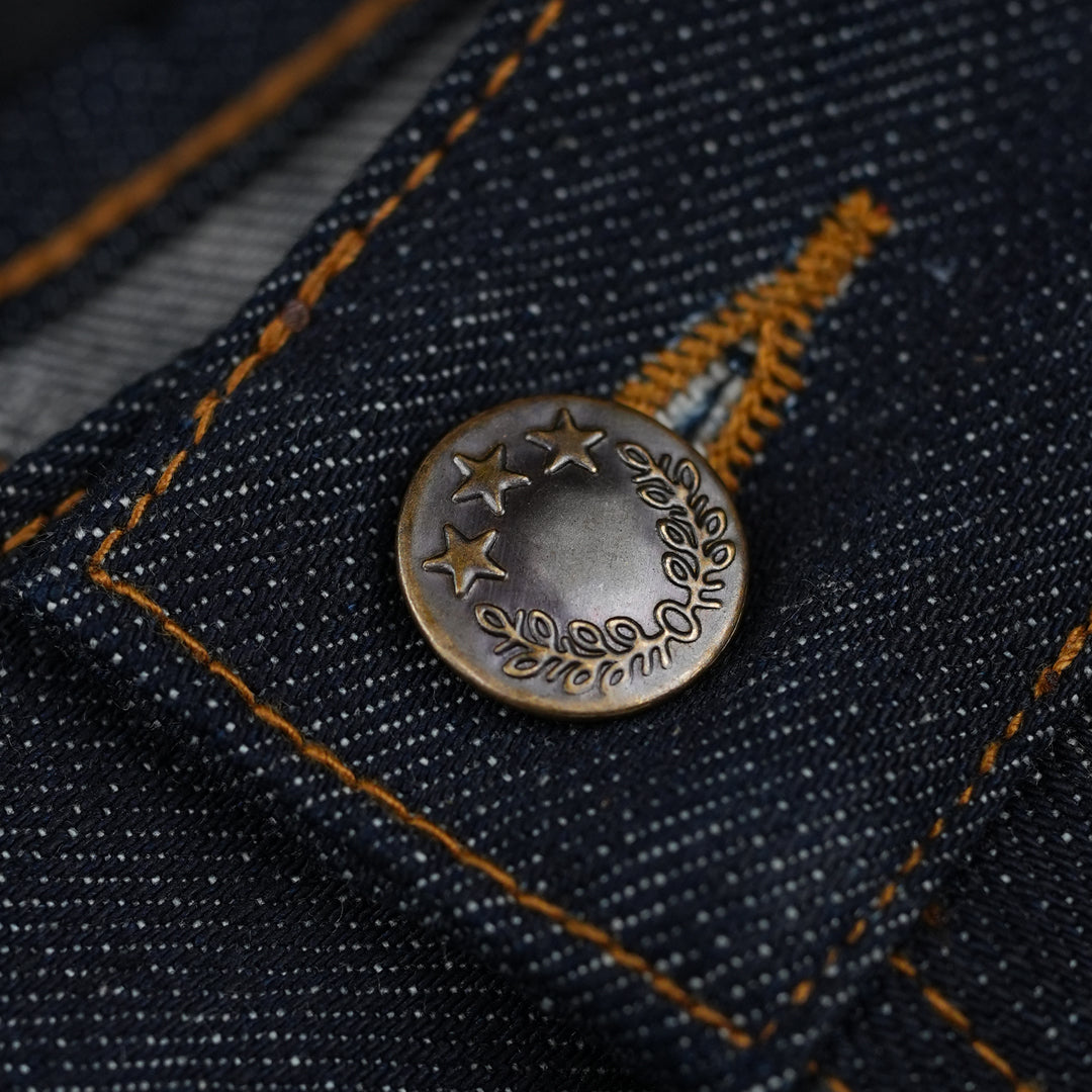 15 Oz Blue Blood Five Pocket 2.0 Selvedge Denim For Men ( True Straight)