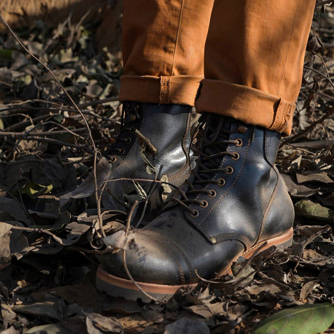 Gurkha Combat Boots 8" (Raven Black) Goodyear Welted