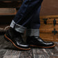 The Brandon Cap Toe Boots (Raven Black) (Munson Last - Goodyear Welted)