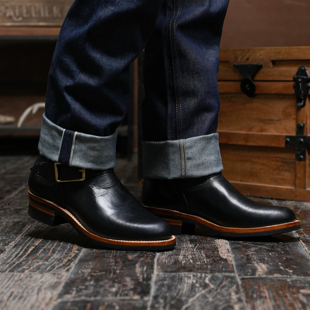 The Foundry Engineer Boots (Raven Black) Goodyear Welted