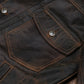 Trucker Type 2 Leather Jacket (Vintage Brown)