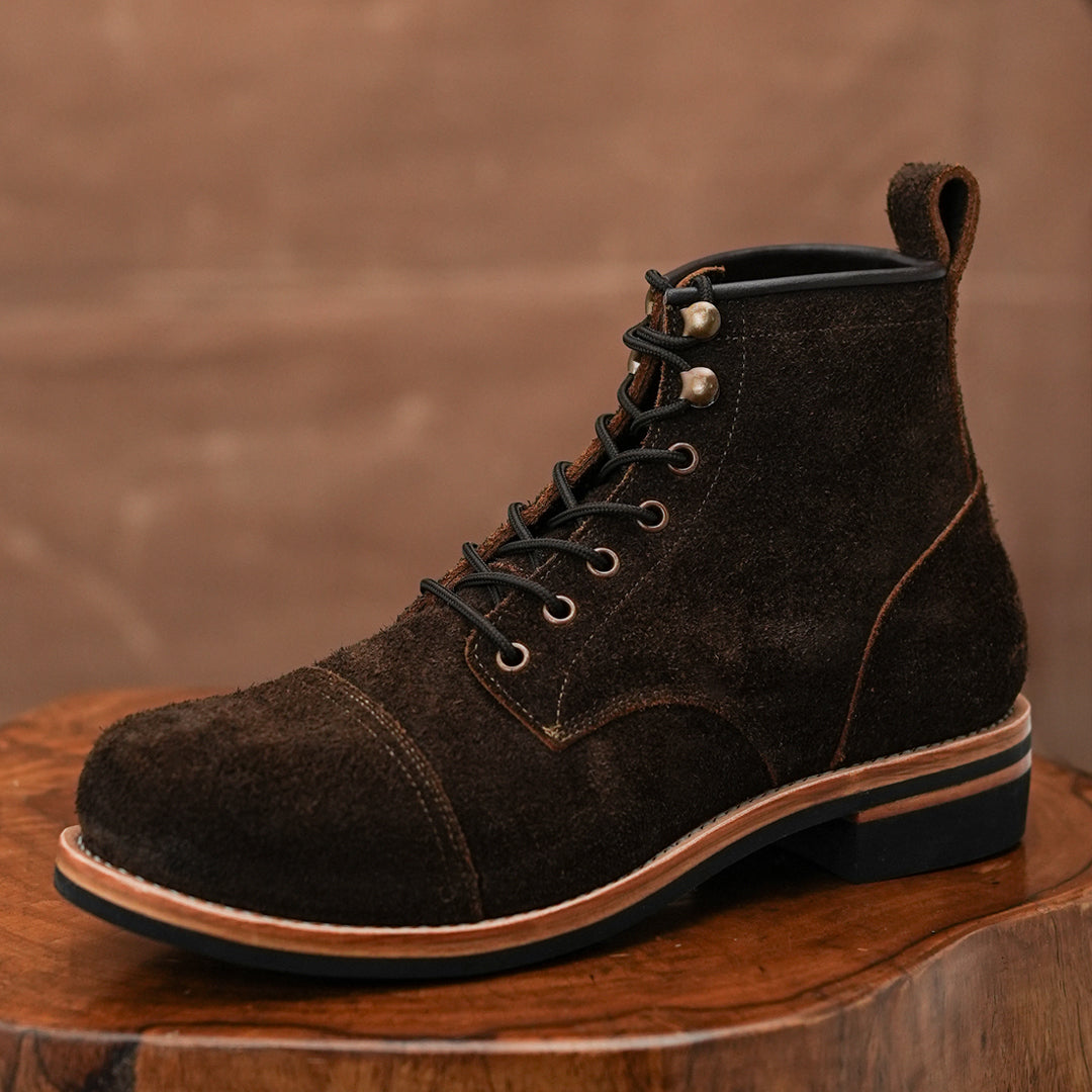 Grizzly Brown Full Grain  Water Buffalo Roughout (Leather Option )