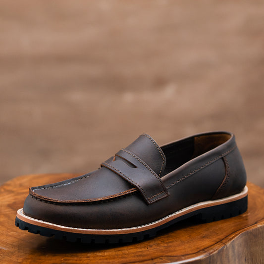 Oslo Penny Loafers (Vintage Brown) Goodyear Welted
