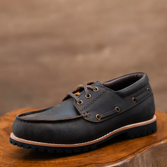 Voyager Boat Shoes (Vintage Brown) Goodyear Welted
