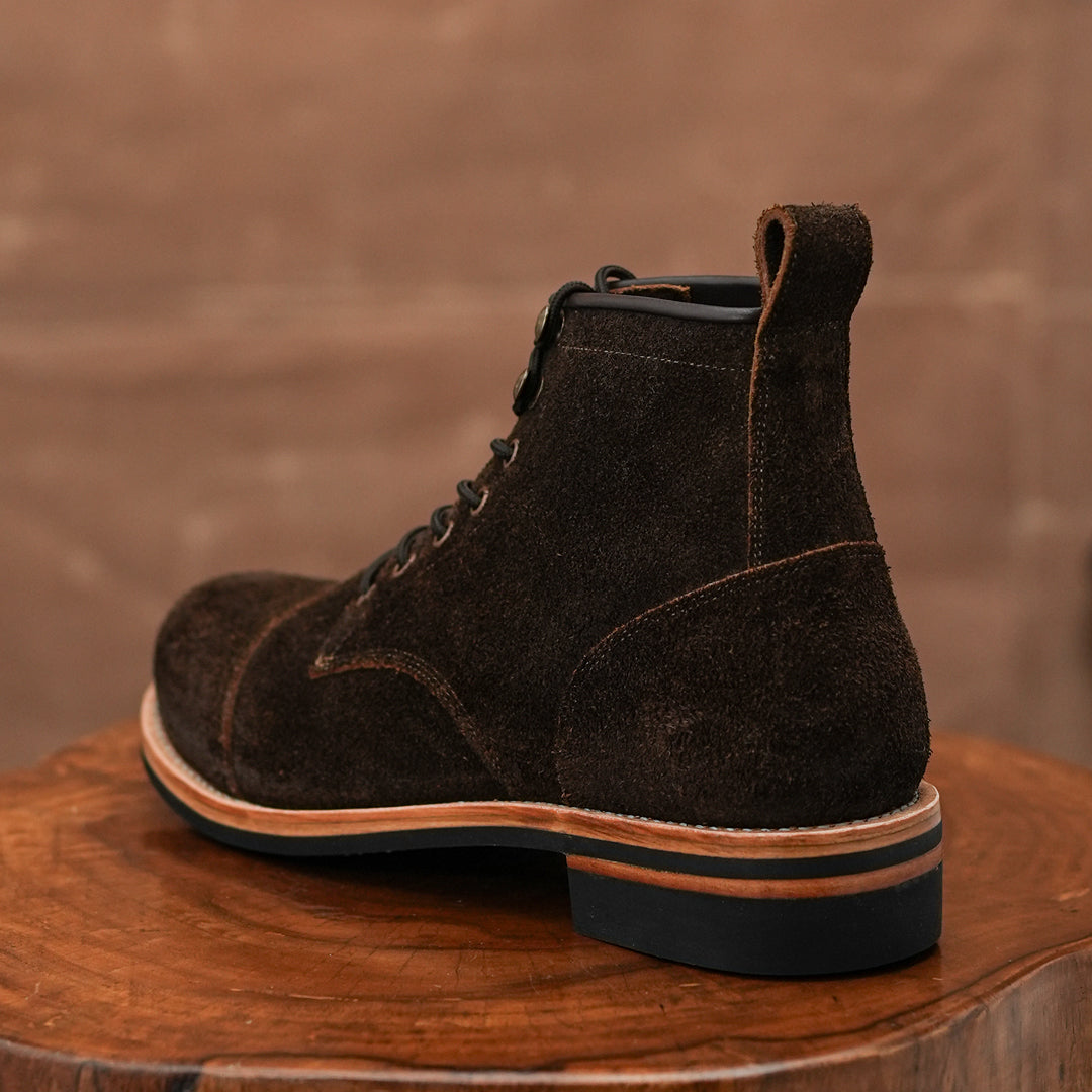 Grizzly Brown Full Grain  Water Buffalo Roughout (Leather Option )