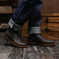 The Brandon Cap Toe Boots (Vintage Brown) (Munson Last - Goodyear Welted)