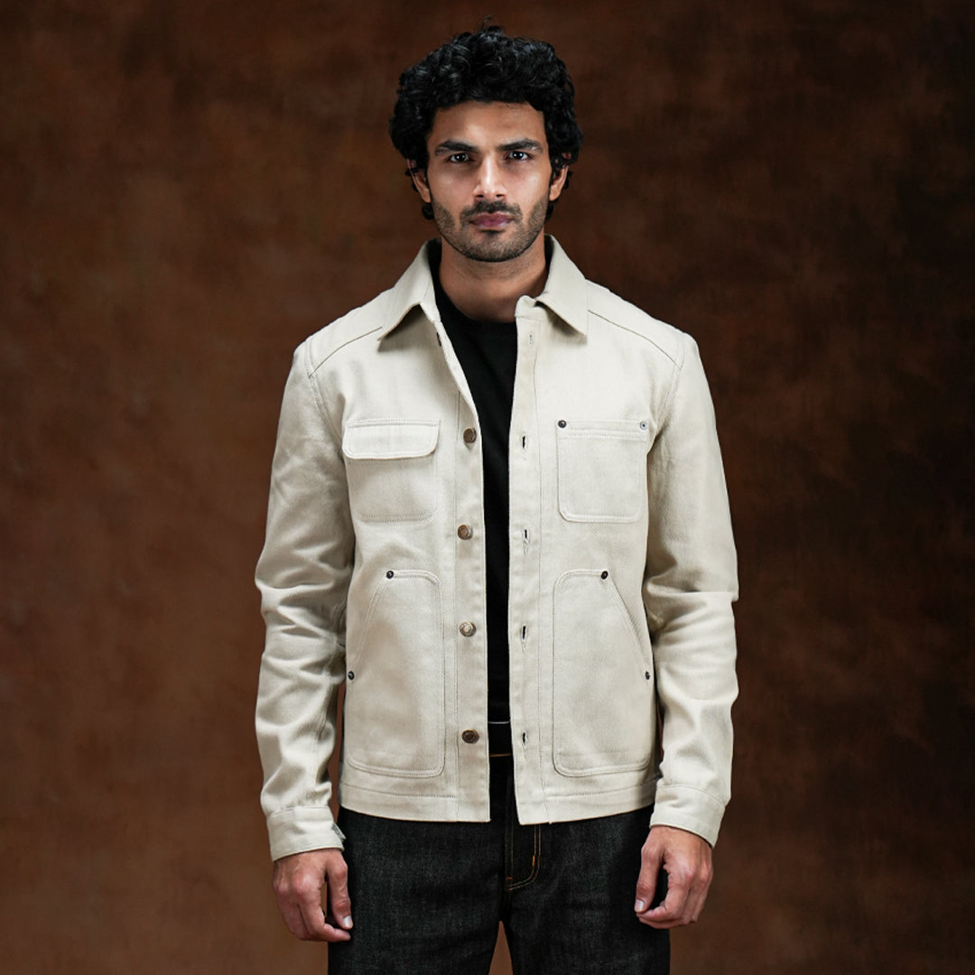W*!様 RRL Allen Work Jacket POLKDOT WASH Chore Jacket Arctic Wolf 12 Oz Cotton Twill – Craft & Glory