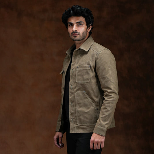 Chore Jacket Field Tan 12 Oz Hard Waxed Canvas