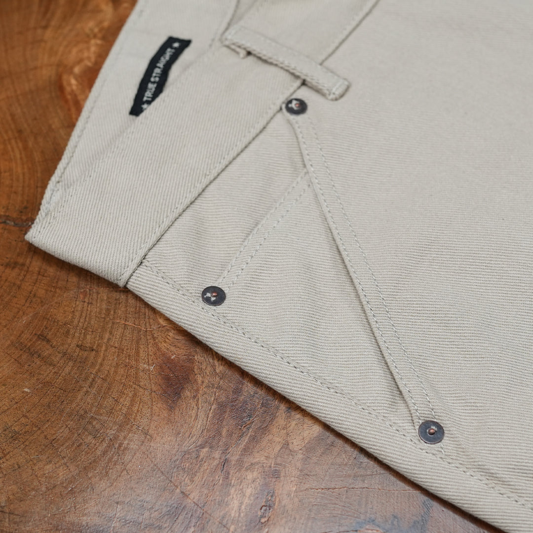 Double Knee Carpenter Arctic Wolf 12 Oz Cotton Twill Pants For Men (True Straight)