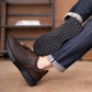 Old Skool Retro Leather Sneakers (Vintage Brown With Black Sole)