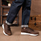 Old Skool Retro Leather Sneakers (Vintage Brown With White Sole)
