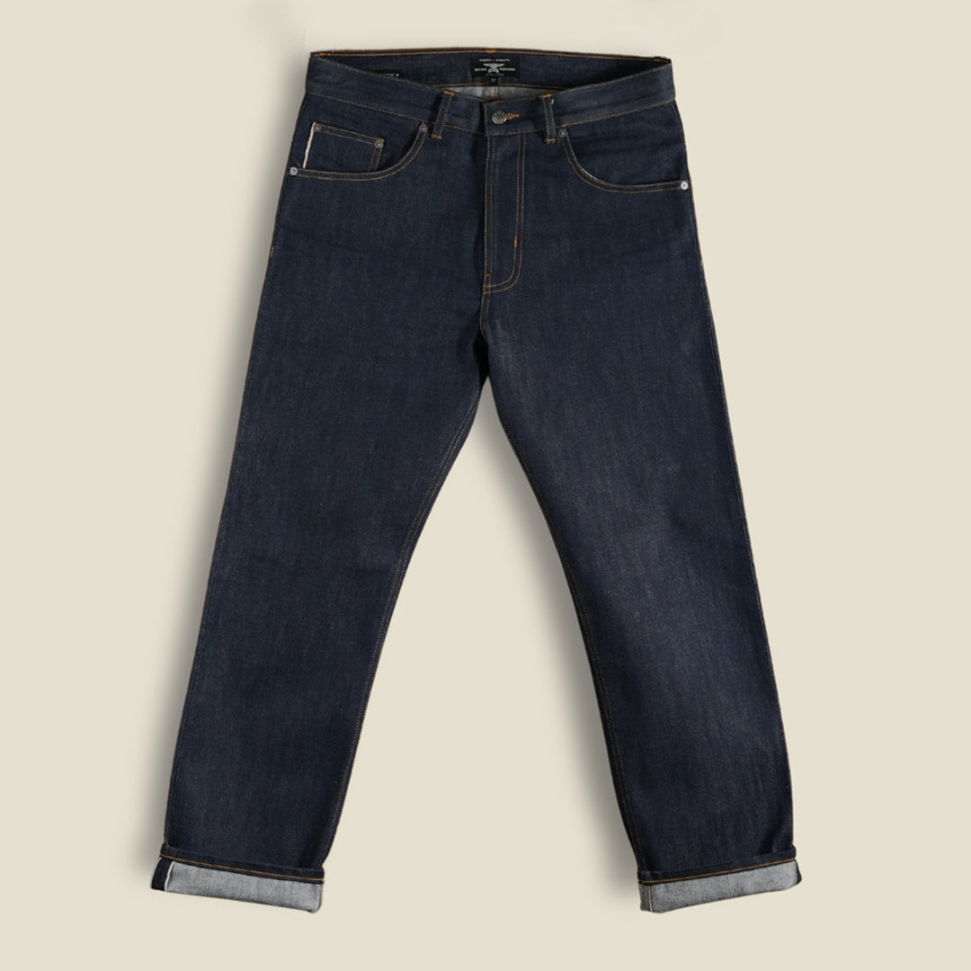 15 Oz Blue Blood Five Pocket 2.0 Selvedge Denim For Men ( Slim Straight)