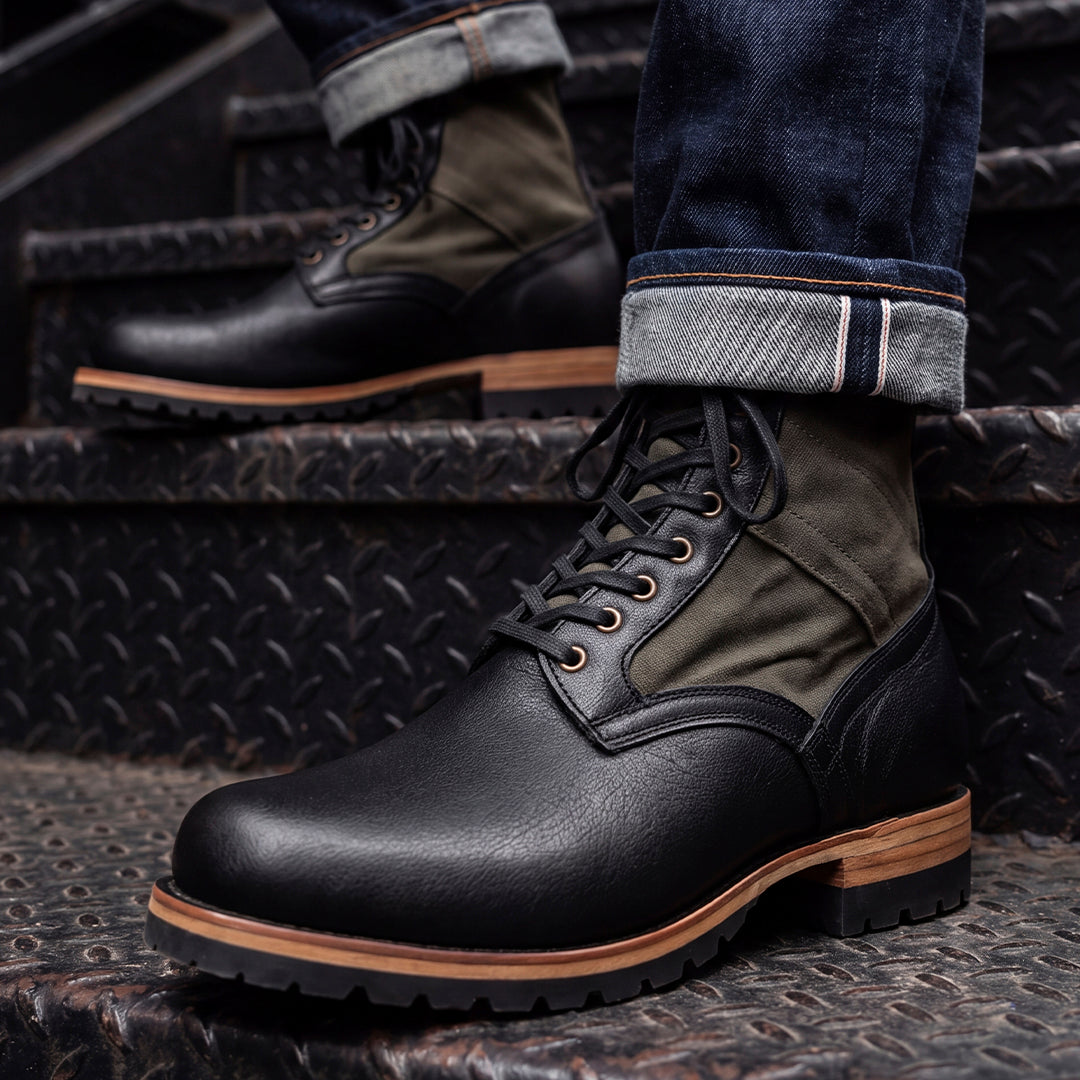 Jungle Boots 8" (Forest Green x Raven Black) Goodyear Welted
