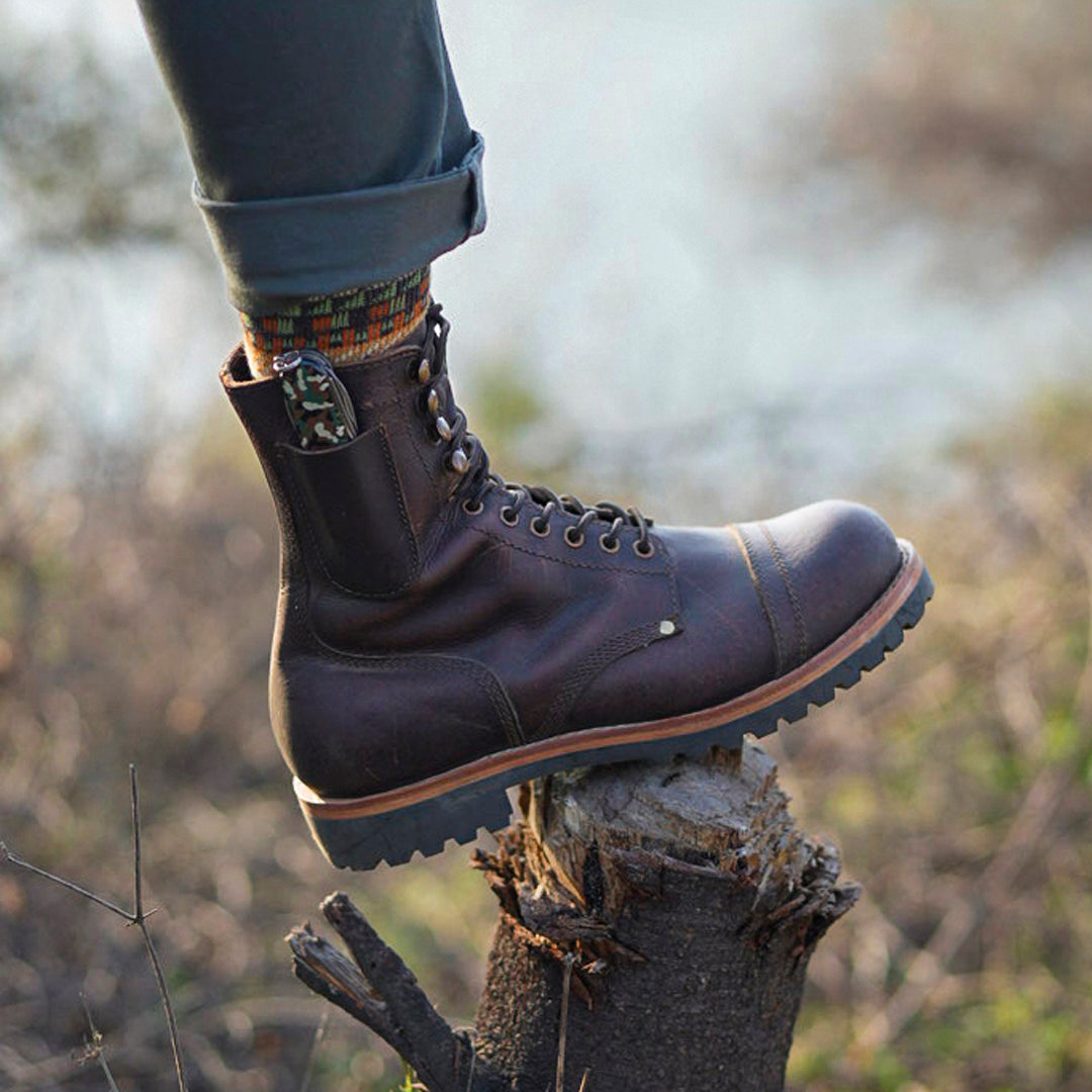 Gurkha Combat Boots 8" (Vintage Brown) Goodyear Welted