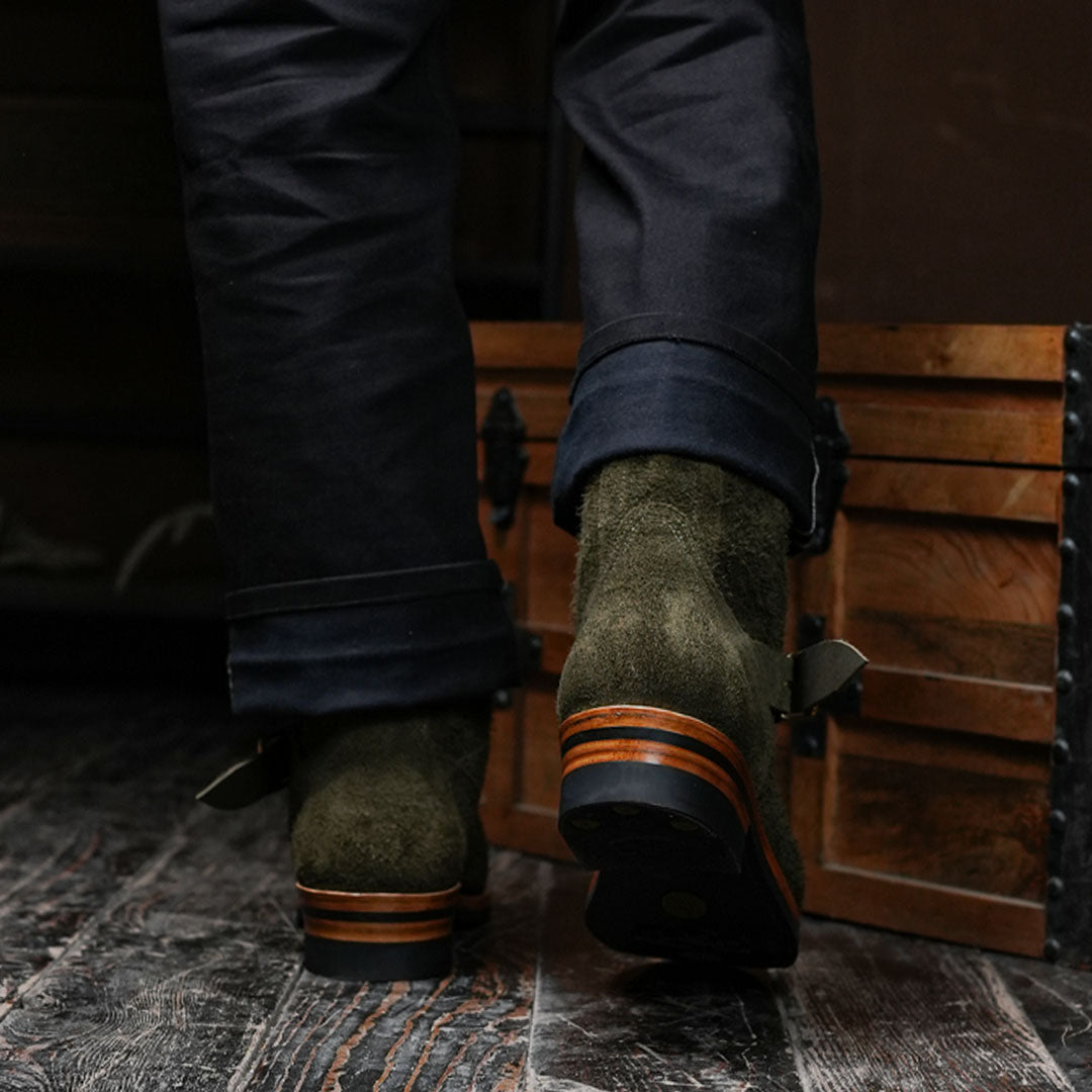 The Foundry Engineer Boots (Grizzly Green) Goodyear Welted