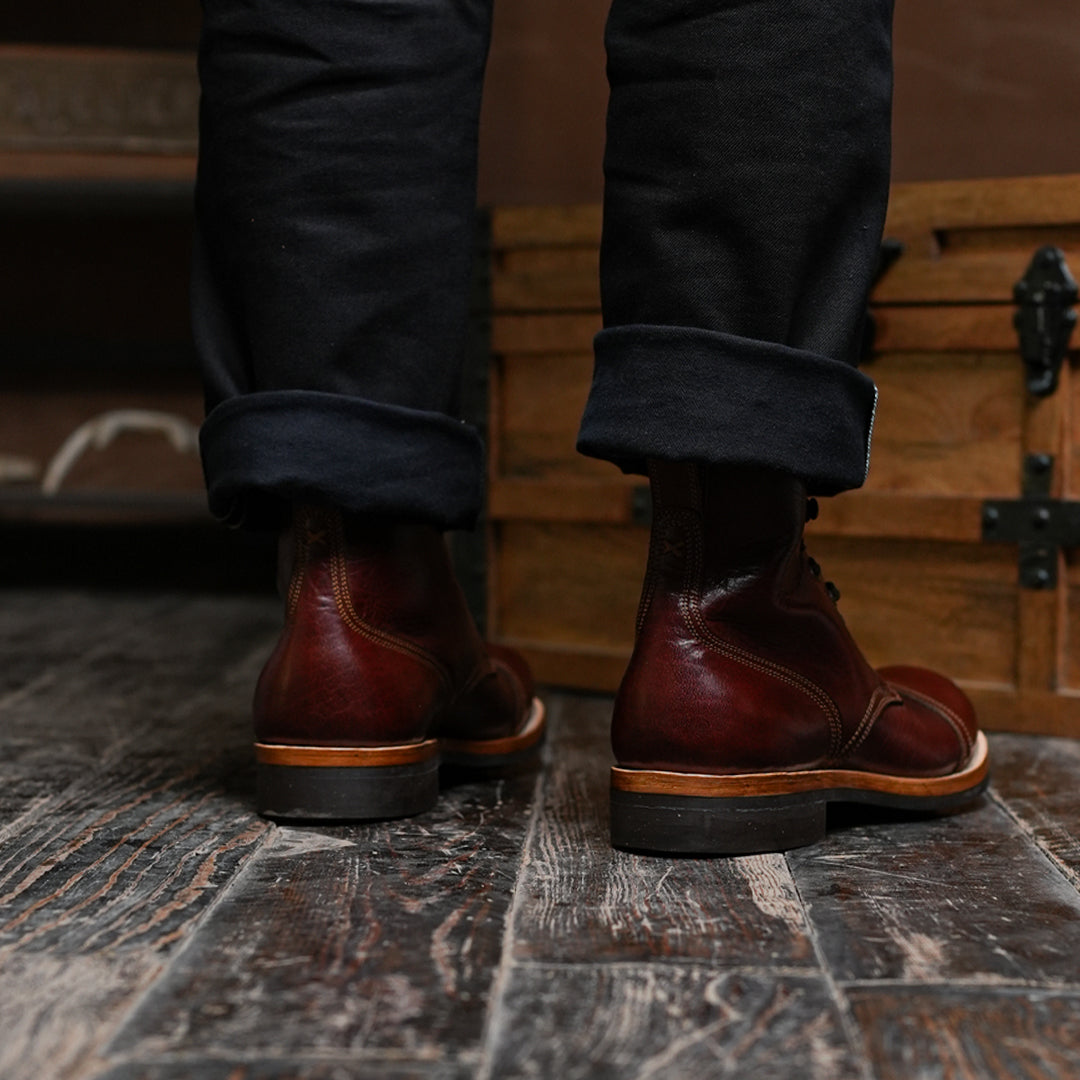 The Brandon Cap Toe Boots (Saddle Tan) (Munson Last - Goodyear Welted)