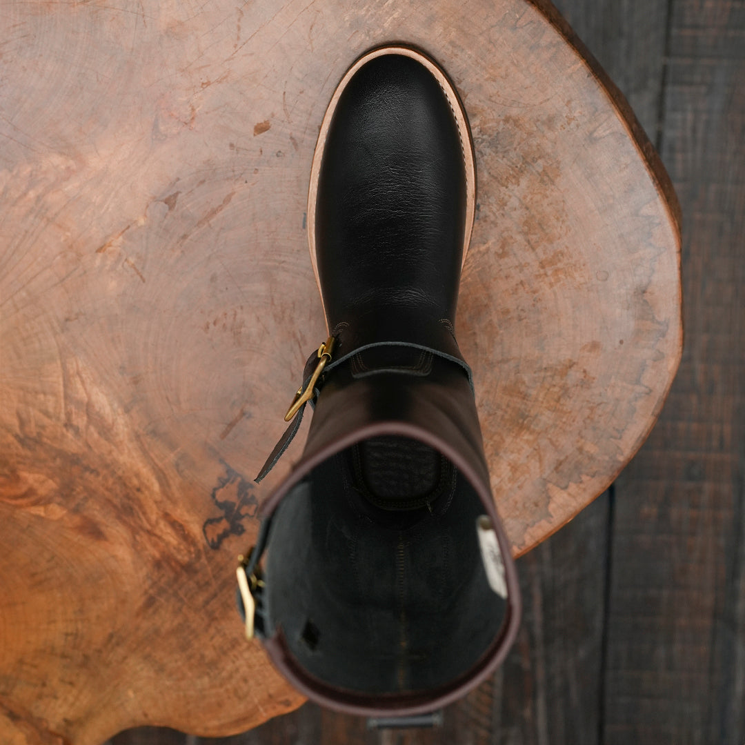 The Foundry Engineer Boots (Raven Black) Goodyear Welted